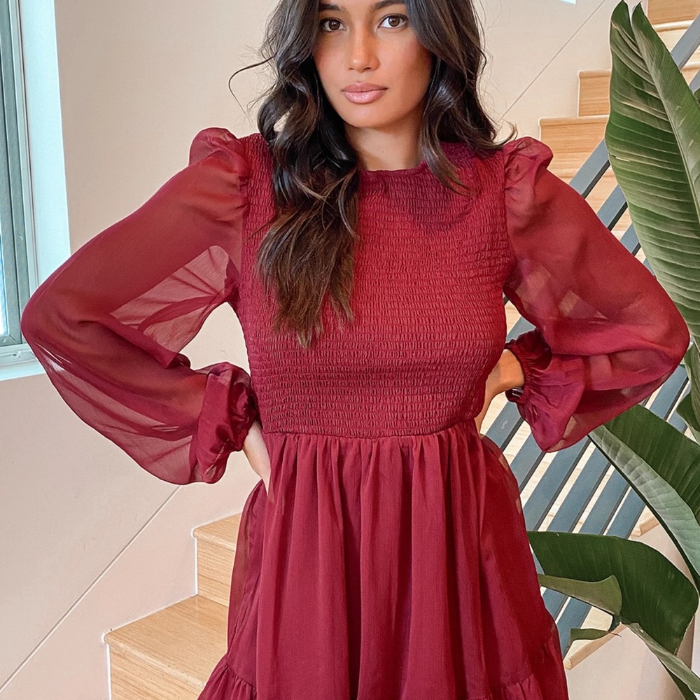LULUS mini wedding guest dress